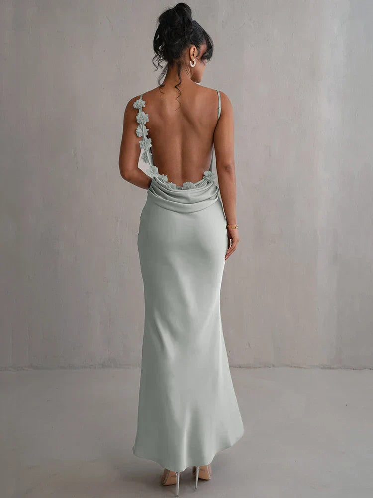 Marla™ - Elegantes, schwülstiges, rückenfreies Maxikleid