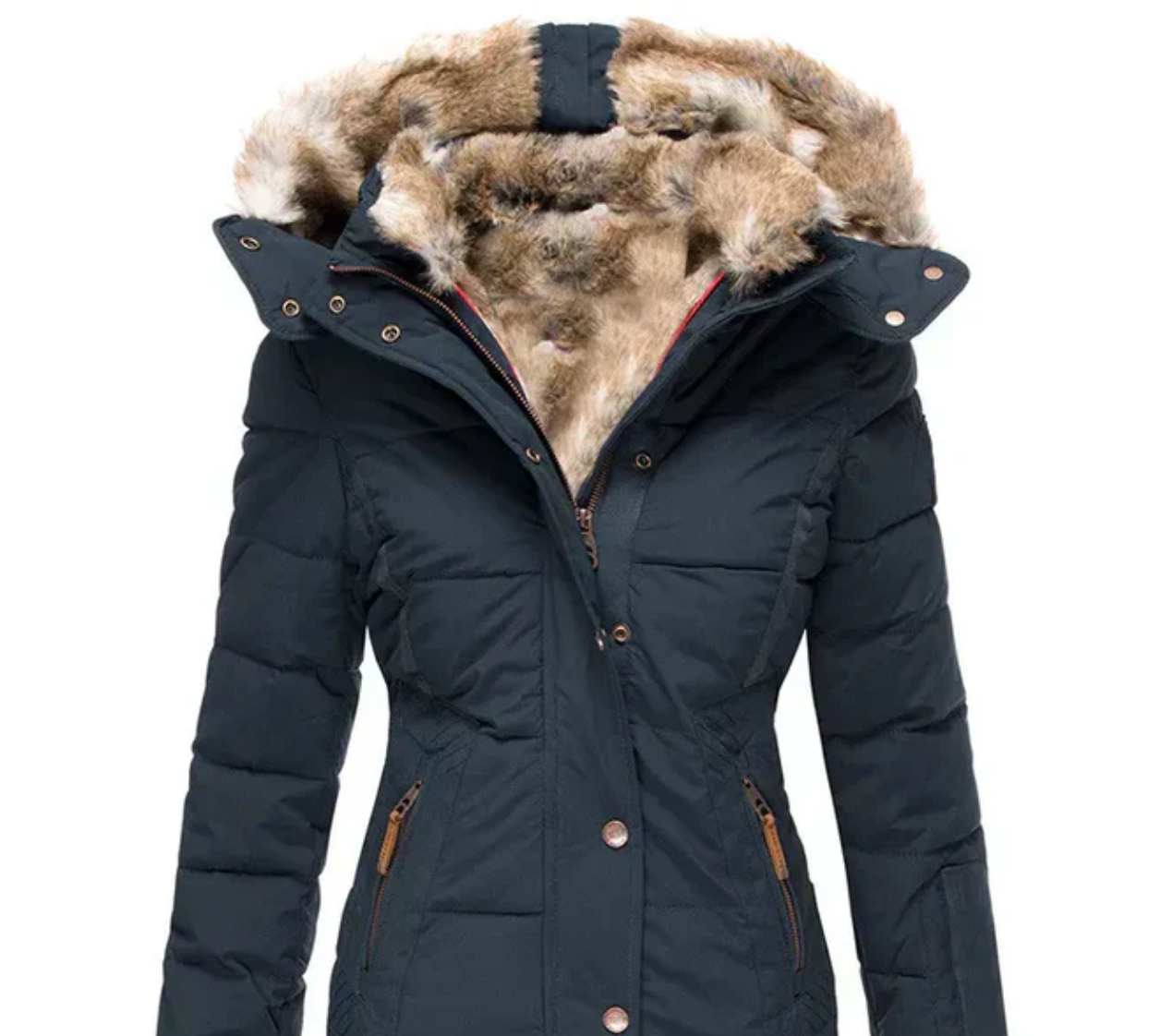 Bella – Gemütlicher Wintermantel mit Fellfutter