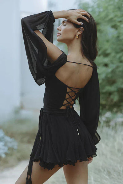 Layla™ - Verspieltes Minikleid mit Ballonärmeln