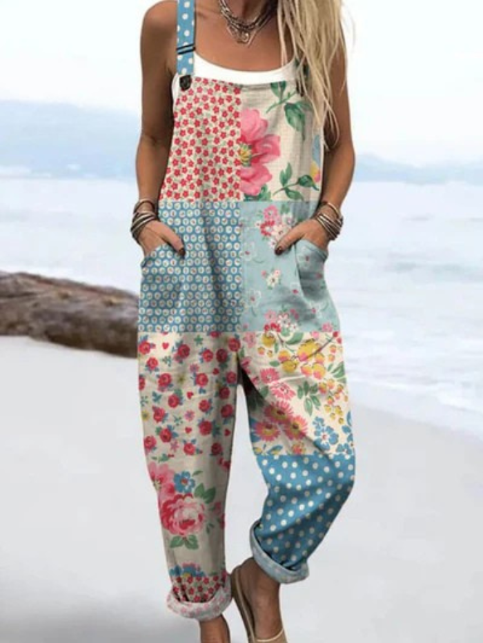 Jane - Lässiger Floral-Overall