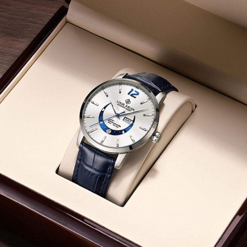 Elegante Luminous Uhr mit Mondphase