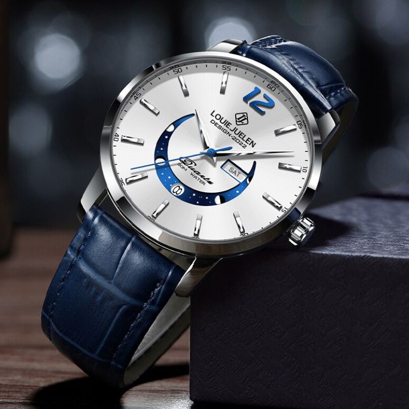 Elegante Luminous Uhr mit Mondphase