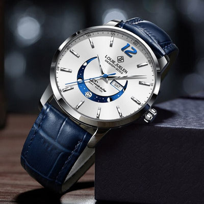 Elegante Luminous Uhr mit Mondphase