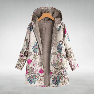 Andrea - Stilvolle Geblümte Fleecejacke