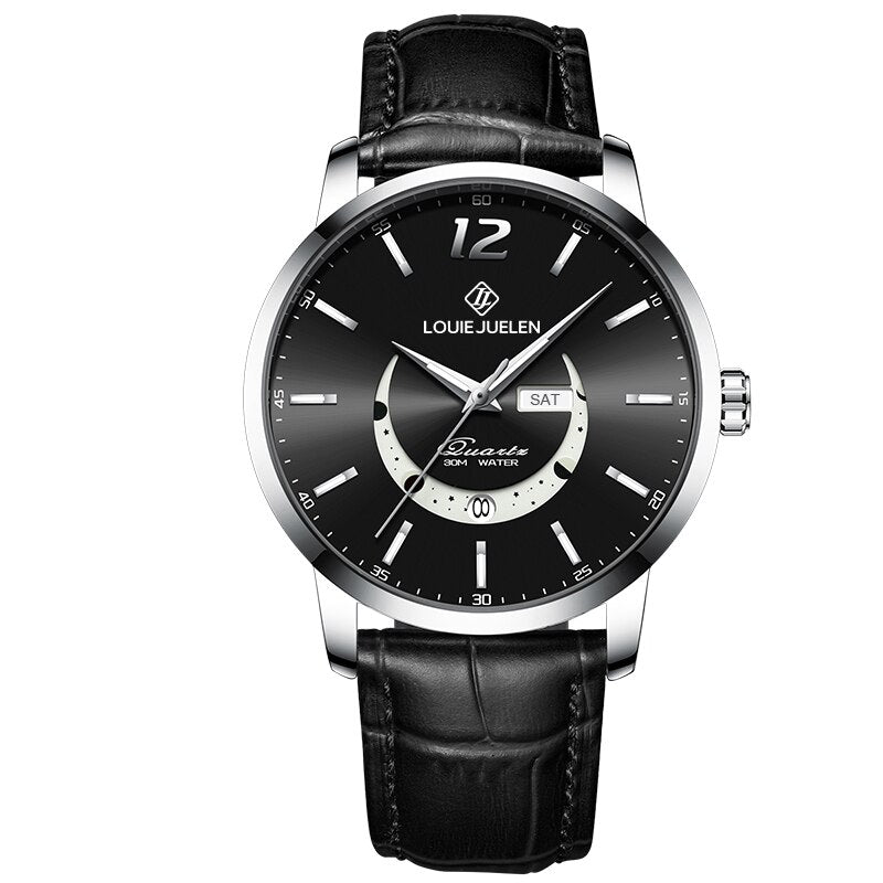 Elegante Luminous Uhr mit Mondphase