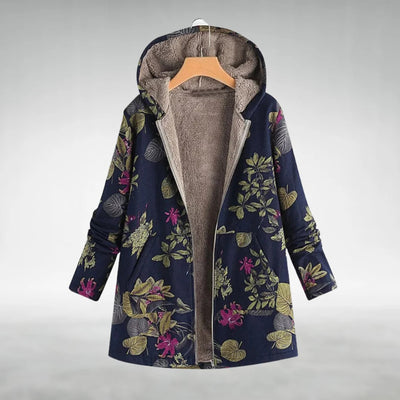 Andrea - Stilvolle Geblümte Fleecejacke