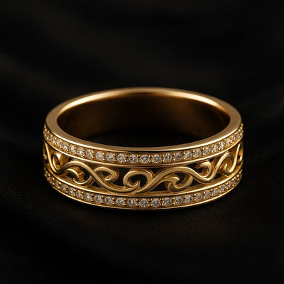 Eleganter goldener Ring Hohloha Hellera – Luxus-Accessoire für jeden Anlass