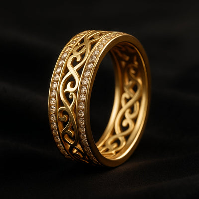 Eleganter goldener Ring Hohloha Hellera – Luxus-Accessoire für jeden Anlass