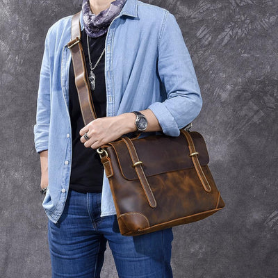 Braune Lederhandtasche | YPRES