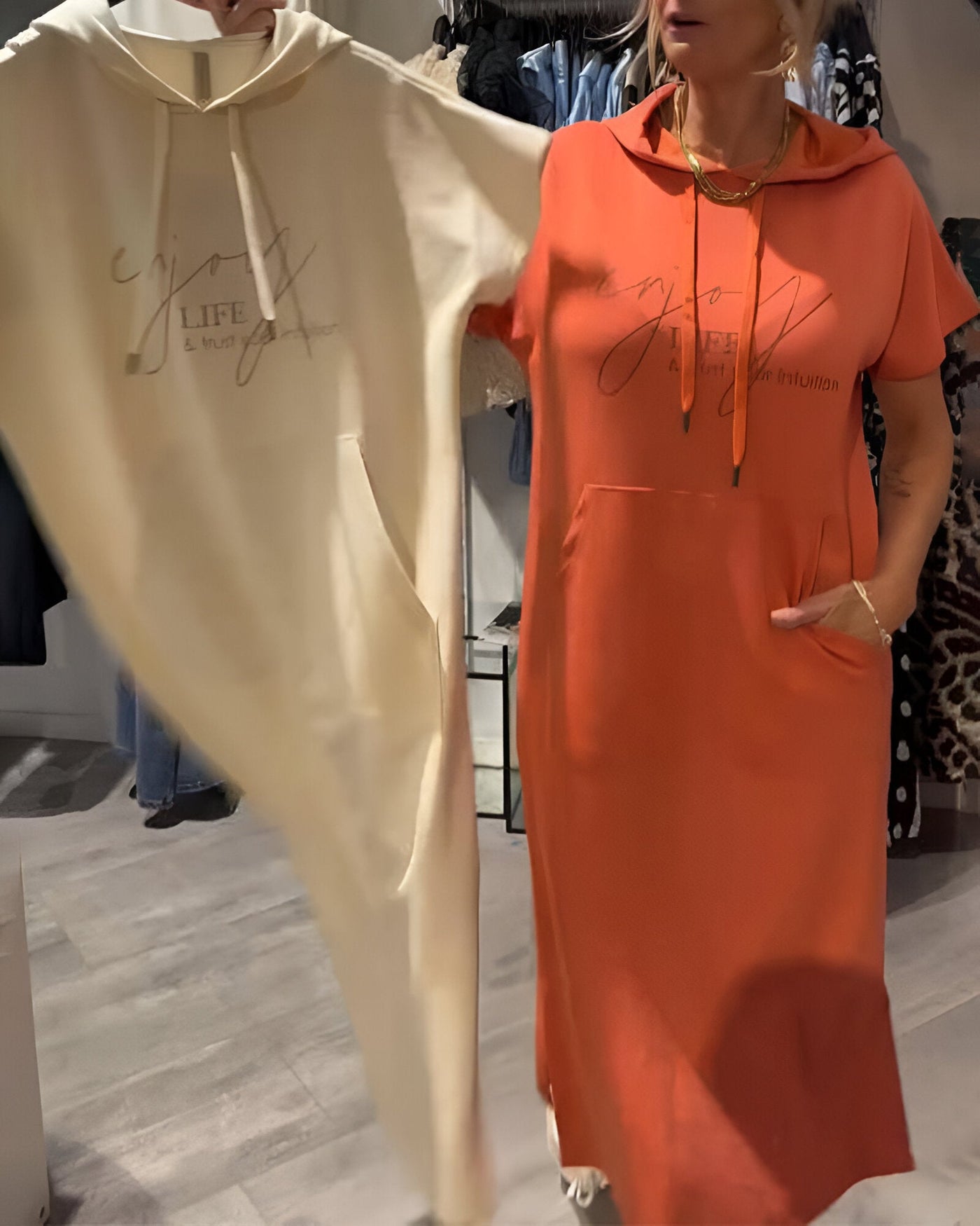 Saskia™ - Lässiges Hoodie-Kleid