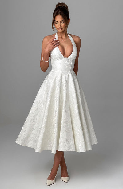 Ara - Midi Kleid mit Neckholder-Ausschnitt