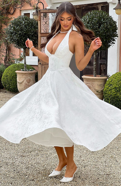Ara - Midi Kleid mit Neckholder-Ausschnitt