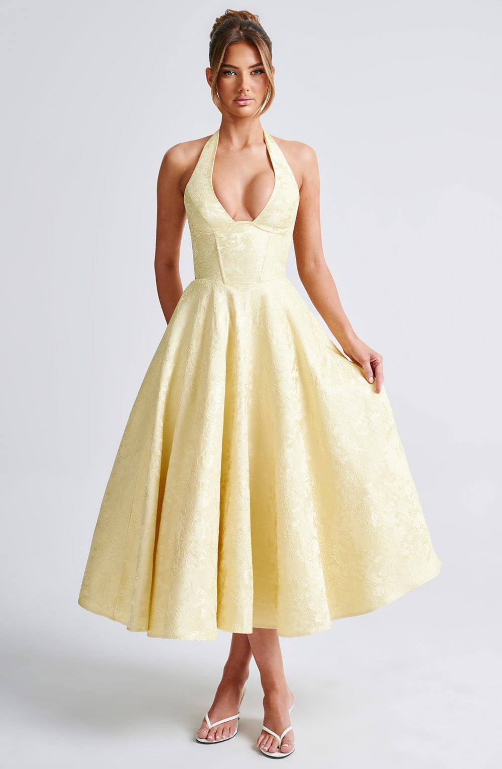Ara - Midi Kleid mit Neckholder-Ausschnitt
