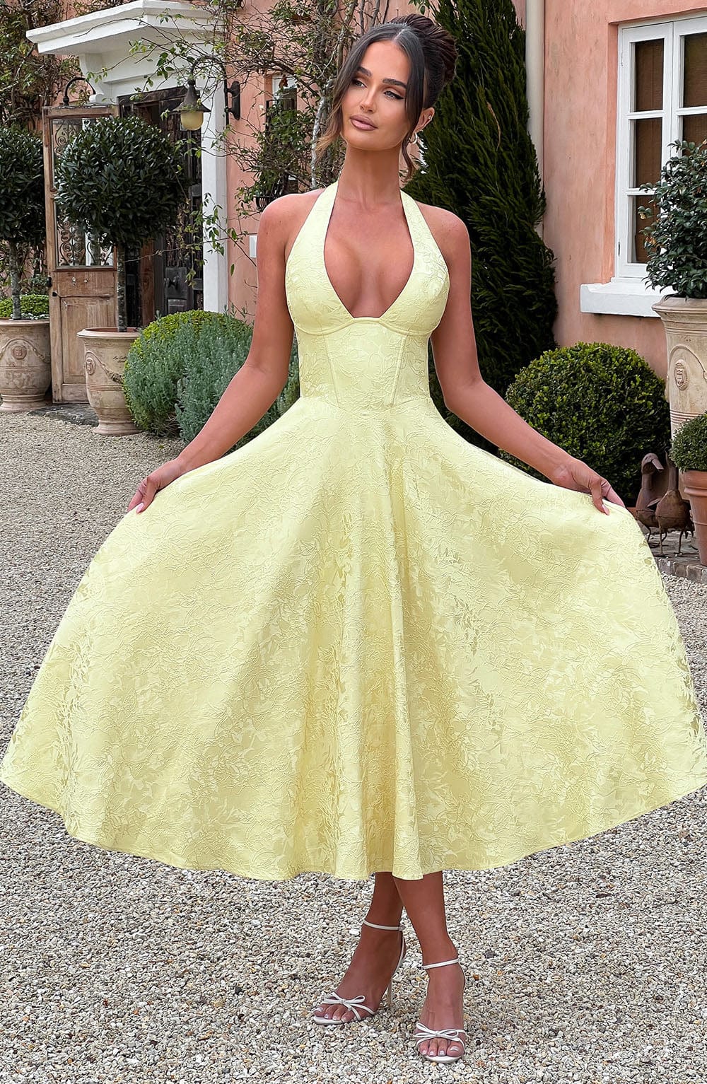 Ara - Midi Kleid mit Neckholder-Ausschnitt