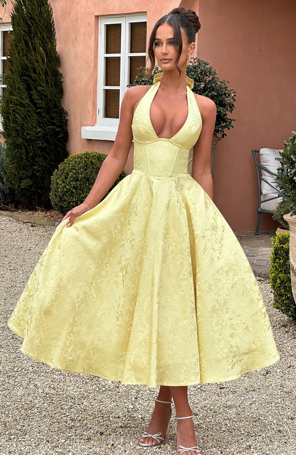 Ara - Midi Kleid mit Neckholder-Ausschnitt