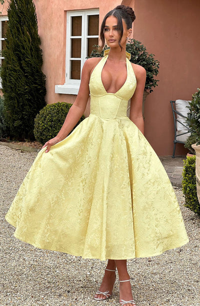 Ara - Midi Kleid mit Neckholder-Ausschnitt