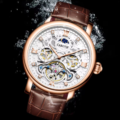 Elegante Leder Business Uhr