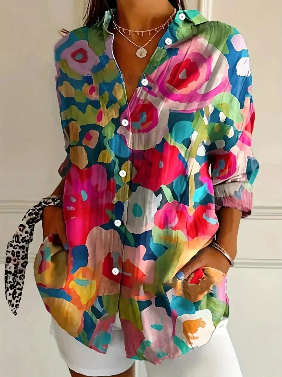 Flora - Bluse Mit Verspieltem Print