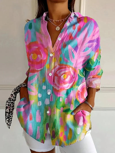 Flora - Bluse Mit Verspieltem Print