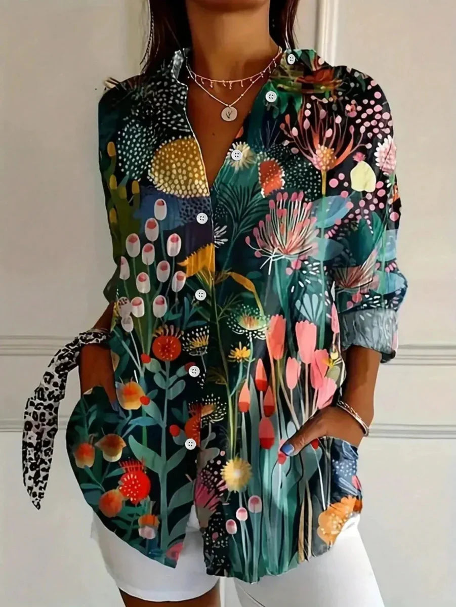 Flora - Bluse Mit Verspieltem Print