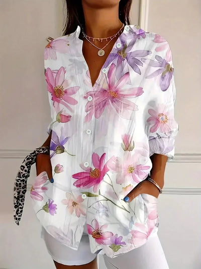 Flora - Bluse Mit Verspieltem Print