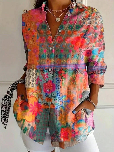 Flora - Bluse Mit Verspieltem Print