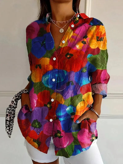 Flora - Bluse Mit Verspieltem Print