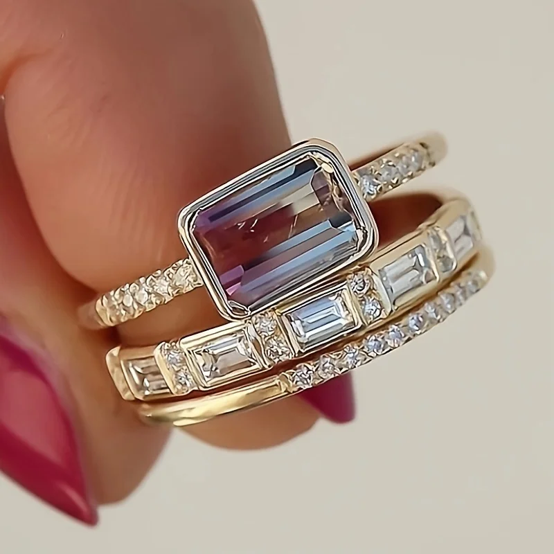 Vintage-Glasring-Set mit eleganter Beleuchtung – Stilvolle Dekoration