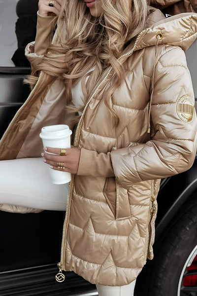 Nolwen™ - Eleganter Wintermantel mit Kapuze und Wattierung