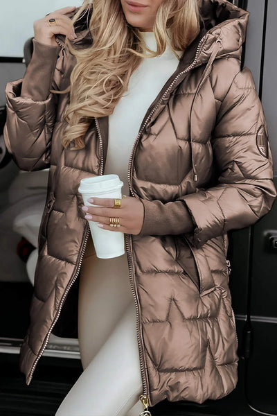 Nolwen™ - Eleganter Wintermantel mit Kapuze und Wattierung