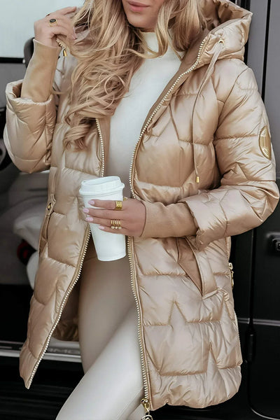 Nolwen™ - Eleganter Wintermantel mit Kapuze und Wattierung