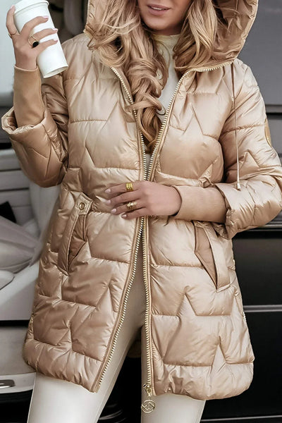 Nolwen™ - Eleganter Wintermantel mit Kapuze und Wattierung