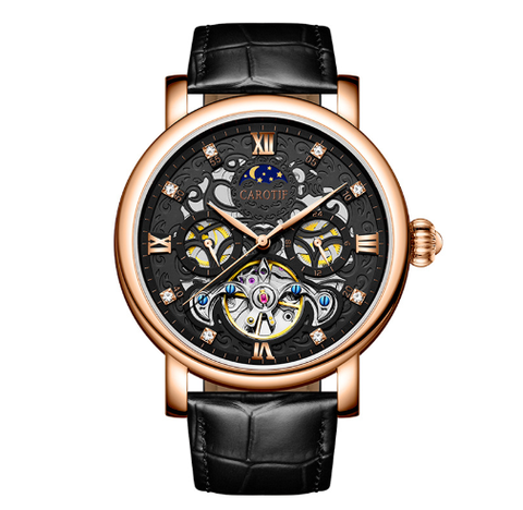 Elegante Leder Business Uhr