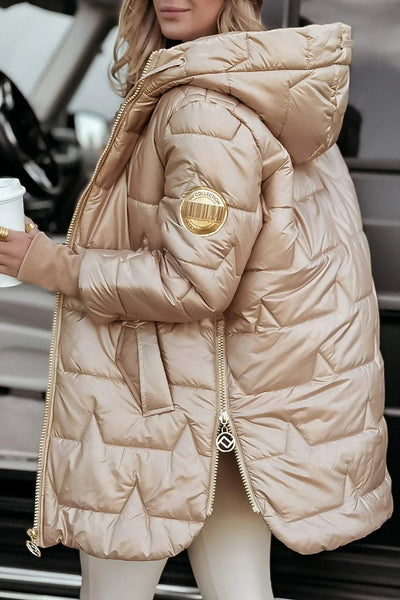Nolwen™ - Eleganter Wintermantel mit Kapuze und Wattierung