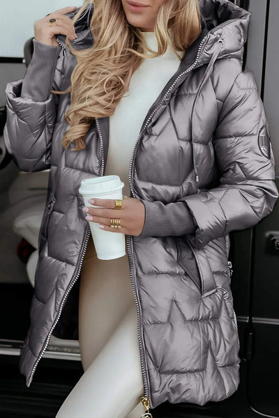 Nolwen™ - Eleganter Wintermantel mit Kapuze und Wattierung