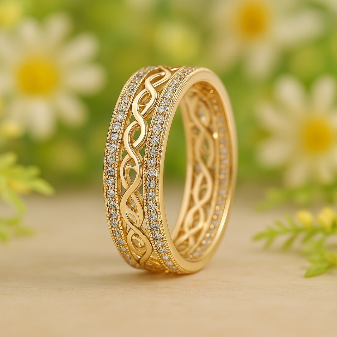 Eleganter goldener Ring Hohloha Hellera – Luxus-Accessoire für jeden Anlass