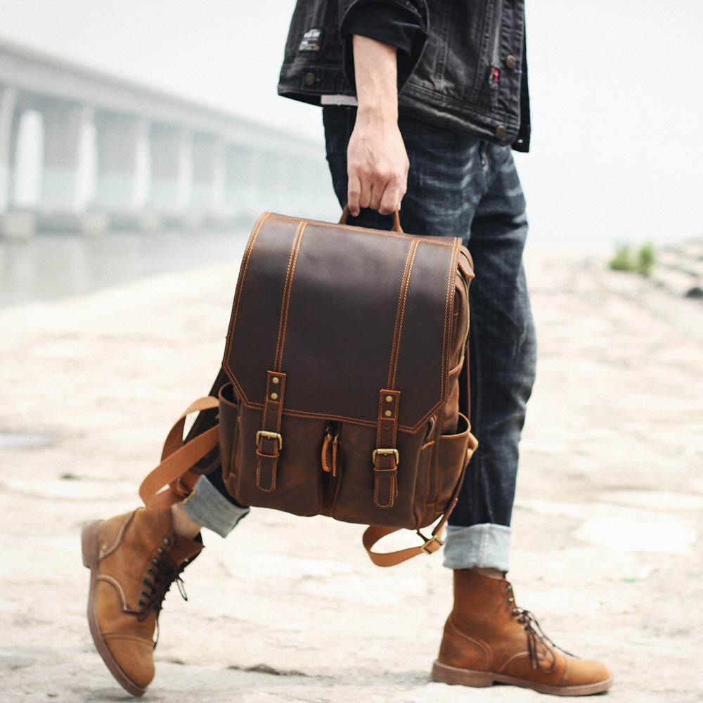 Biefeld™ - Brauner Lederrucksack