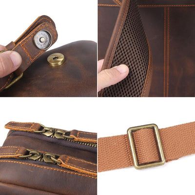 Biefeld™ - Brauner Lederrucksack