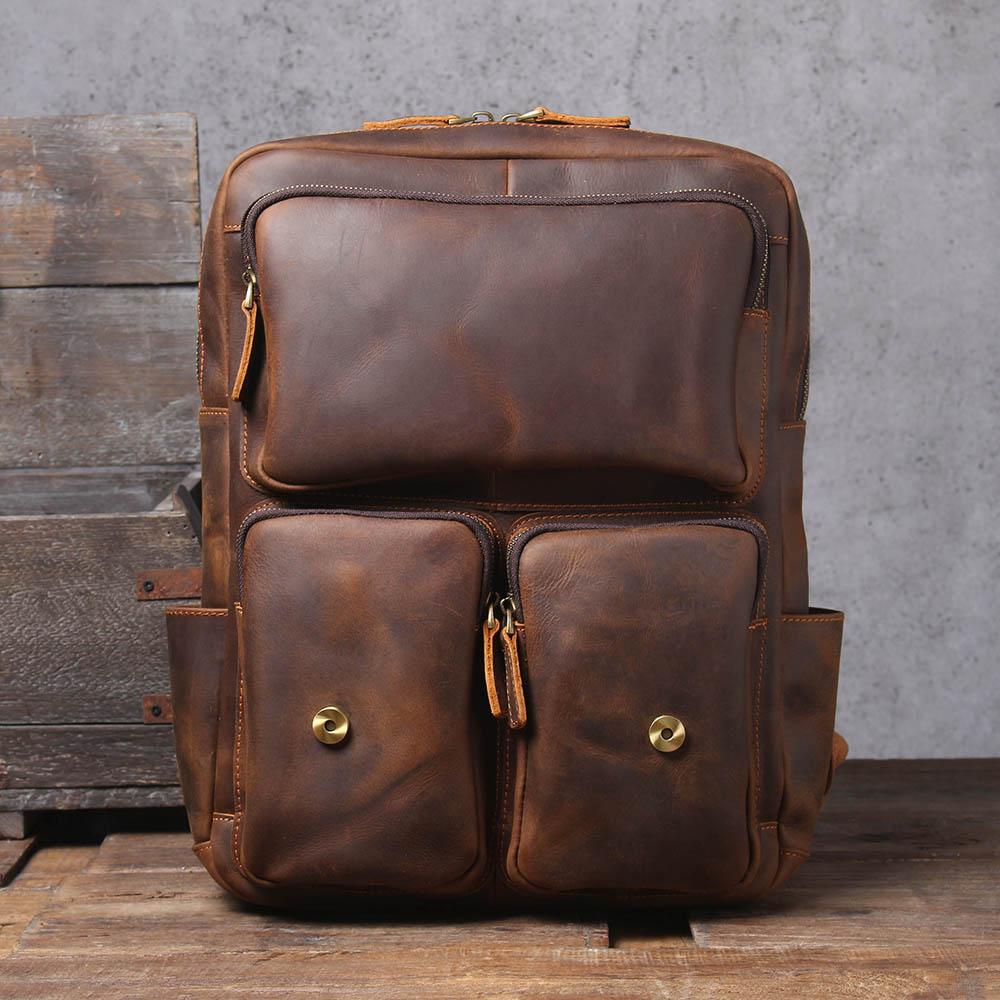 Biefeld™ - Brauner Lederrucksack