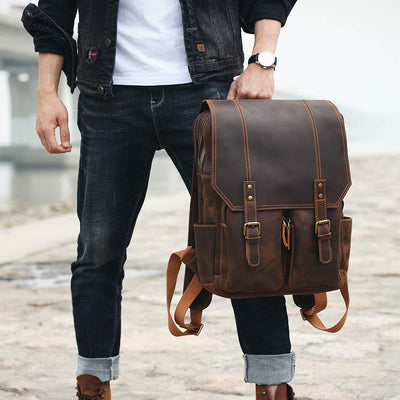 Biefeld™ - Brauner Lederrucksack