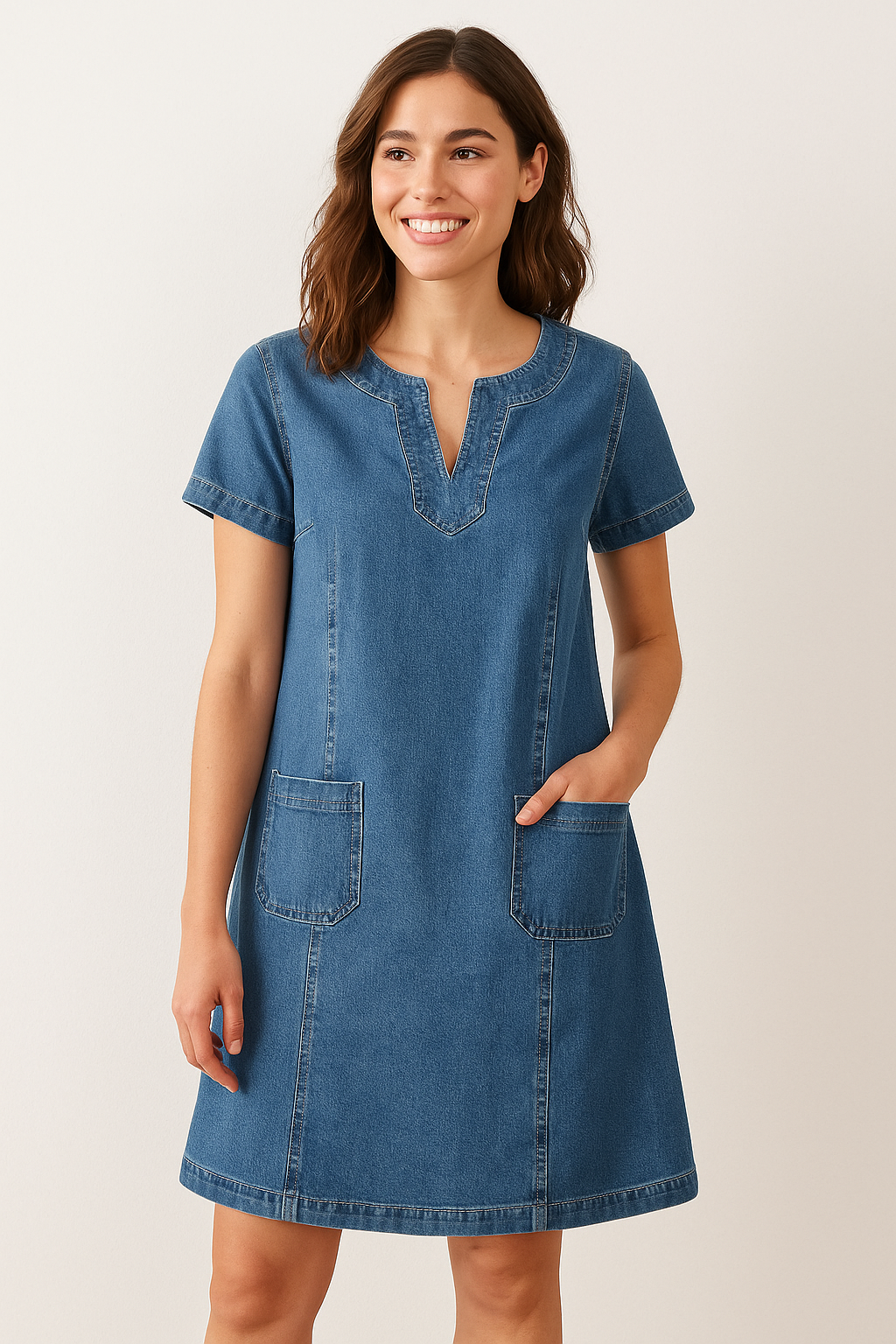 Mathea™ - Weiches Jeanskleid