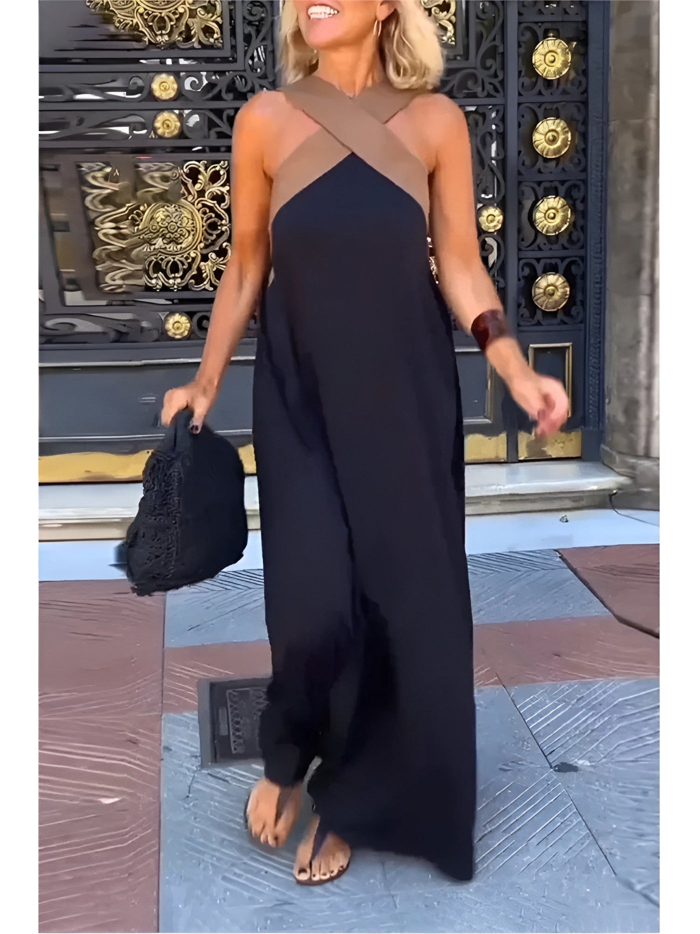 Delphine | Fließendes Schulterfreies Kleid für sonnige Ausflüge
