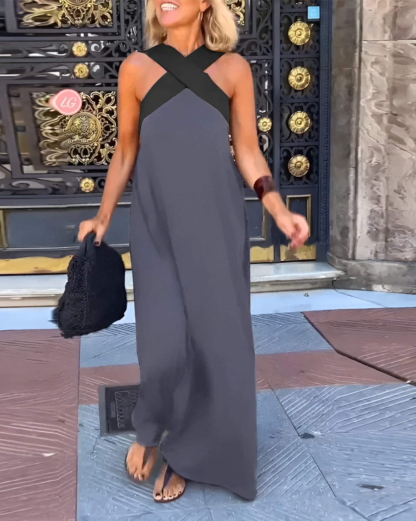 Delphine | Fließendes Schulterfreies Kleid für sonnige Ausflüge