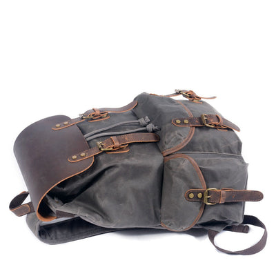 SALZBURG | Leinen-Leder-Rucksack