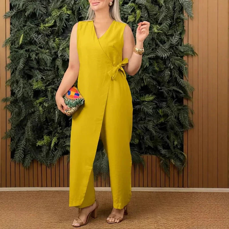 Inès - Elegante V-hals jumpsuit