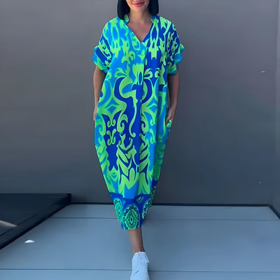 Helena™ - Maxi-Kleid mit buntem Print