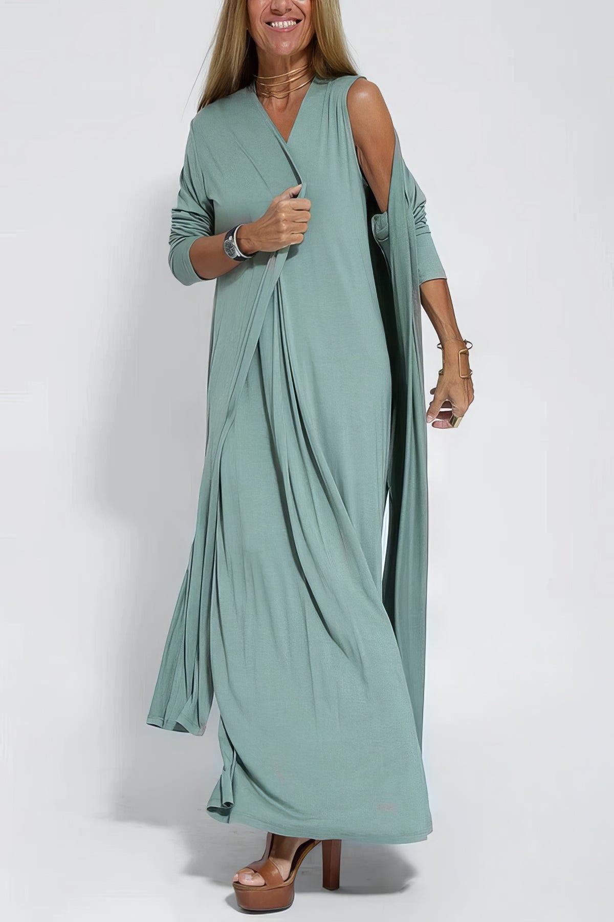 Elodie | Figurformendes Kleid mit passendem Cardigan