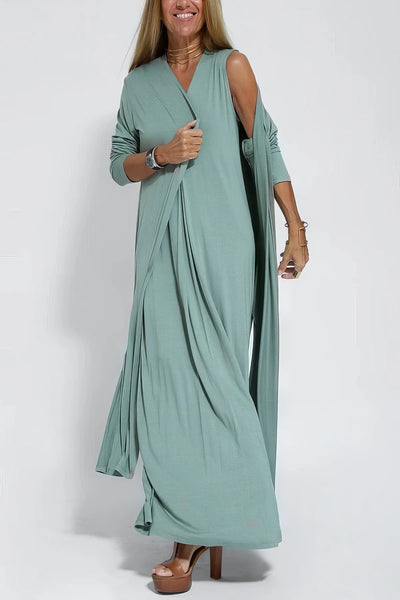 Elodie | Figurformendes Kleid mit passendem Cardigan